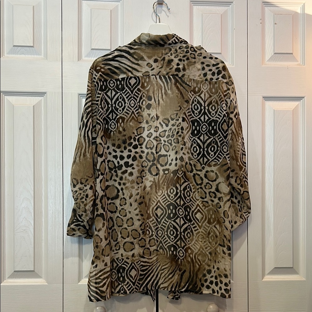 Retro Ruby Rd. Animal Print Blouse - Picture 4 of 4